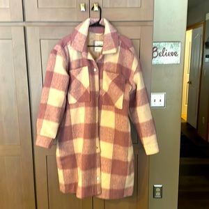 Plaid Coat worn once